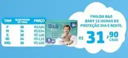 Bahamas Supermercados Fralda b&s baby 12 horas de proteção dia e noite oferta