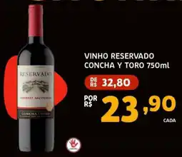 Bergamais Supermercados vinho reservado concha y toro oferta