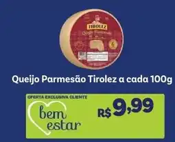 Covabra Supermercados Queijo Parmesão Tirolez oferta