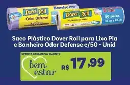 Covabra Supermercados Saco Plástico Dover Roll para Lixo Pia e Banheiro Odor Defense oferta