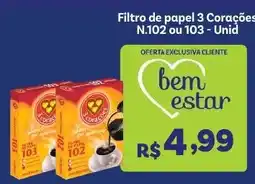 Covabra Supermercados Filtro de papel 3 Corações oferta