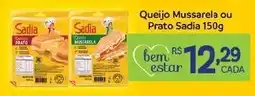 Covabra Supermercados Queijo Mussarela ou Prato Sadia oferta