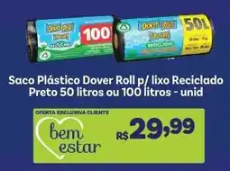 Covabra Supermercados Saco Plástico Dover Roll p/ lixo Reciclado Preto oferta