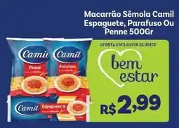 Covabra Supermercados Macarrão Sêmola Camil Espaguete, Parafuso Ou Penne oferta