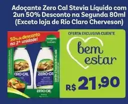 Covabra Supermercados Adoçante zero cal stevia liquido oferta