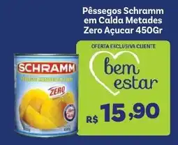 Covabra Supermercados Pêssegos schramm em calda metades zero açúcar oferta