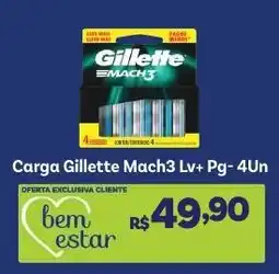 Covabra Supermercados Carga Gillette Mach3 Lv+ Pg- 4Un oferta
