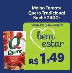 Covabra Supermercados molho tomate quero tradicional sachê oferta