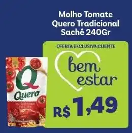 Covabra Supermercados molho tomate quero tradicional sachê oferta