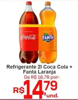 Cocipa Refrigerante 2l Coca Cola + Fanta Laranja oferta