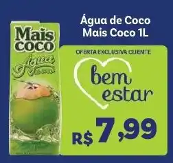 Covabra Supermercados Água de Coco Mais Coco oferta