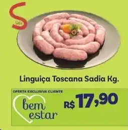 Covabra Supermercados Linguiça Toscana Sadia Kg. oferta