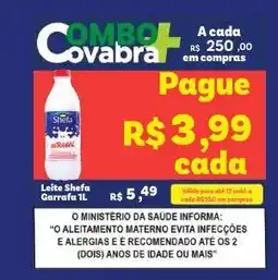 Covabra Supermercados Leite Shefa Garrafa 1l oferta