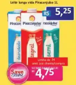 Supermercados Savegnago Leite longa vida Piracanjuba oferta