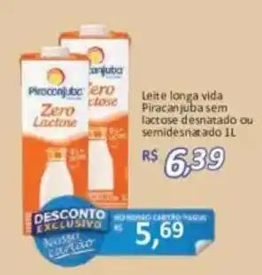 Supermercados Savegnago Leite longa vida piracanjuba sem lactose desnatado ou semidesnatado oferta