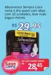 Supermercados Savegnago Absorvente sempre livre oferta