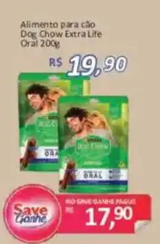 Supermercados Savegnago Alimento para cão dog chow extra life oral 200g oferta