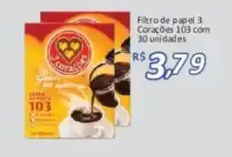 Supermercados Savegnago Filtro de papel 3 Corações 103 oferta