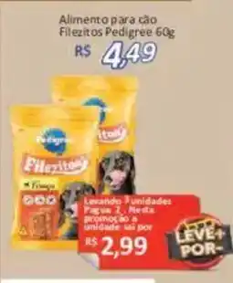 Supermercados Savegnago Alimento para cão Filezitos Pedigree oferta