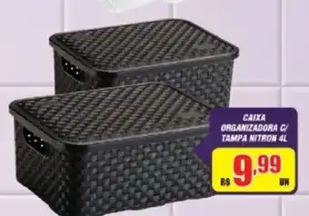Caixa organizadora c/ tampa nitron 4l