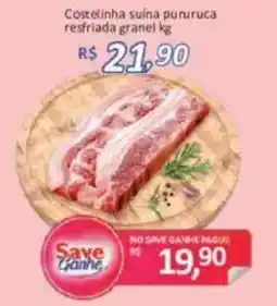 Supermercados Savegnago Costelinha suína pururuca resfriada granel kg oferta