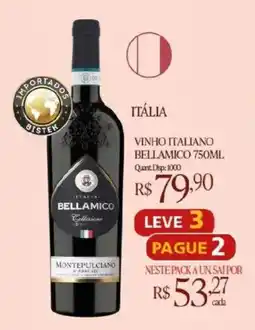 Bistek Supermercados vinho italiano bellamico oferta