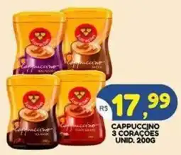Bramil Supermercados Cappuccino 3 corações oferta