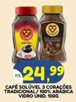 Bramil Supermercados Café solúvel 3 corações tradicional oferta