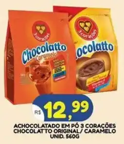 Bramil Supermercados Achocolatado em pó 3 corações oferta