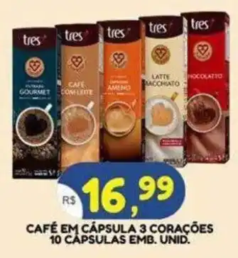 Café em cápsula 3 corações