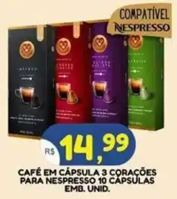 Bramil Supermercados Café em cápsula 3 corações oferta
