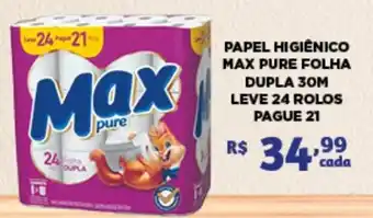 Papel higiênico max pure folha dupla