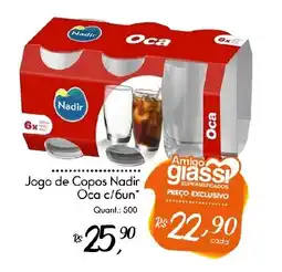 Giassi Supermercados Jogo de Copos Nadir Oca c/6un oferta