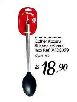 Giassi Supermercados Colher Kazaru Silicone c/Cabo Inox oferta