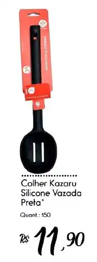 Giassi Supermercados Colher Kazaru Silicone Vazada Preta oferta
