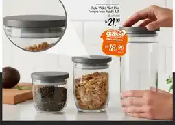 Giassi Supermercados Pote Vidro Vert Plus Tampa Inox Nadir oferta