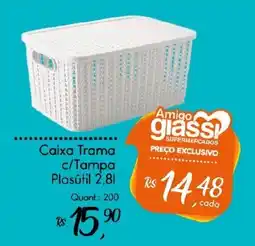Giassi Supermercados Caixa trama c/tampa oferta