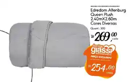 Giassi Supermercados Edredom Altenburg Queen Plush oferta