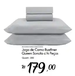 Giassi Supermercados Jogo de Cama Buettner Queen Sonata c/4 Peças oferta