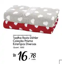 Giassi Supermercados Toalha Rosto Döhler Coleção Prisma Estampas Diversas oferta