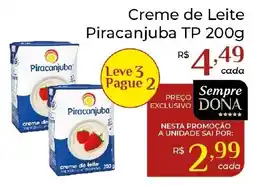 Dona de Casa Creme de Leite Piracanjuba TP oferta