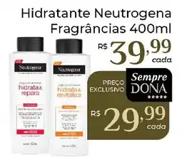Dona de Casa Hidratante Neutrogena fragrâncias oferta