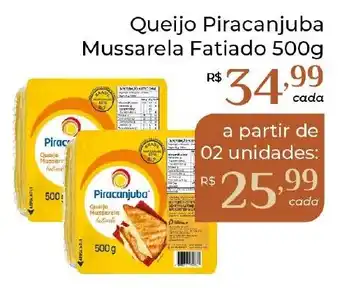 Queijo Piracanjuba Mussarela Fatiado