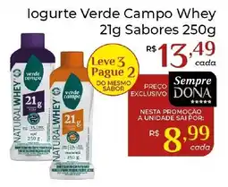 Dona de Casa logurte verde campo whey oferta