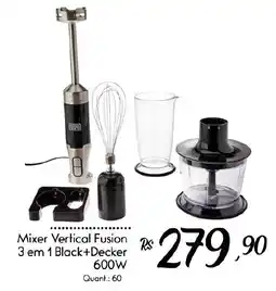 Giassi Supermercados Mixer vertical fusion 3 em 1 black+decker oferta