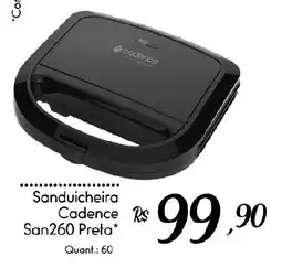 Giassi Supermercados Sanduicheira Cadence San260 Preta oferta