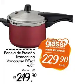 Giassi Supermercados Panela de Pressão Tramontina Vancouver Effect oferta