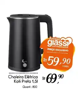 Giassi Supermercados Chaleira Elétrica Koti Preta 1,5l oferta