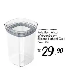 Giassi Supermercados Pote Hermético c/Vedação em Silicone Natural Ou 1l oferta