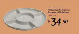 Giassi Supermercados Petisqueira Melamina Branca c/5 Divisórias oferta